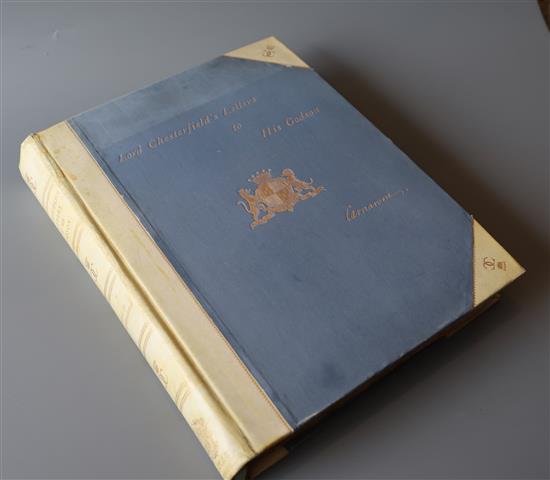 Chesterfield, Philip Dormer Stanhope, 4th Earl of - Lord Chesterfields Letters to his Godson, one of 525, qto,
